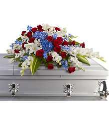 <b>Distinguished Service Casket Spray</b> from Scott's House of Flowers in Lawton, OK